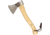 Prandi German Style Hatchet Classic with 14.2in Hickory Handle, 14.25in Overall, 6in Carbon Steel Axe Head With 4in Cutting Edge, 1.35Lb Head, Rubber Blade Protector, Classic Finish, 3.003.06.CH