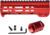 Presma AR-15 M-LOK Free Float Handguard, 7 in, Red, MMARE7R