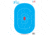 Pro-Shot 13in x 20in Silhouette Insert Blue w/ Adhesive Backing, Pack of 6, P4-SilhInsert-Blue