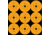 Pro-Shot Peel and Stick Targets, 108 Dots, Orange, 12 Sheets, 2RDOT-108