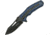 Proelia Linerlock Blue/Black Folding Knife,3.75in,Black Stonewash D2 Tool Steel,Drop Point,Blue and Black,G10 Handle TX020BLB