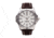 ProTek Steel Dive Watch, SS Case/White Dial/Dark Brown Strap, One Size, PT2005