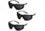 Pyramex Black frame/ Dark gray anti-fog lens, Pack of 3
