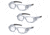 Pyramex Emerge Plus Protection Clear +3.0 Full Reader Lens w/Gray Frame, Gray, Pack of 3