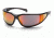 Pyramex Exeter Safety Glasses - Sky Red Mirror Anti-Fog Lens, Glossy Black Frame SB5155DT