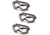 Pyramex Goggles with Clear Anti-Fog with Foam Padding Lens Chem Splash Frame, Pack of 3