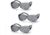 Pyramex OTS-XL Safety Glasses, Black Temples, Gray Lens, Pack of 3