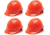 Pyramex Ridgeline Vented Cap Style 4 Pt Ratchet Suspension, Hi Vis Orange, Pack of 4