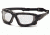 Pyramex Wolfhound Tactical Safety Glasses With Elastic Strap Black Frame Clear Lens