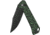 QSP Knife Grebe Folding Knife, 4.25in Closed, 3in Black Stonewash S35VN Stainless Clip Point Blade, Green Carbon Fiber Handle, QS147G2