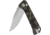 QSP Knife Grebe Folding Knife, 4.25in Closed, 3in Stonewash S35VN Stainless Clip Point Blade, Noble Raffir Resin Handle, QS147F1