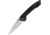 QSP Knife Leopard Linerlock CF Folding Knife, 3 satin finish 14C28N Sandvik stainless blade, Carbon fiber handle, QS135-A