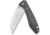 QSP Knife Pelican Linerlock Folding Knife, 3.63in CPM S35VN stainless blade, Black linen micarta handle, QS118-D2