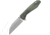 QSP Knife Pelican Linerlock Folding Knife, 3.63in stonewash finish CPM S35VN stainless blade, Green, Green linen micarta handle, QS118-E1