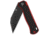 QSP Knife Swordfish Folding Knife, 4.5in Closed, 3.63in Black Stonewash 14C28N Sandvik SS Blade, Black/Red G10 Handle, QS149-A2
