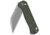 QSP Knife Swordfish Folding Knife, 4.5in Closed, 3.63in Stonewash 14C28N Sandvik SS Blade, Green Canvas Micarta Handle, QS149-B1