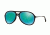Ray-Ban ALEX F RB4201F Sunglasses 622/3R-59 - Rubber Black Frame, Light Green Mirror Green Lenses