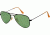 Ray-Ban Aviator Small Metal Sunglasses RB3044 006/14-52 - Matte Black Frame, light green Lenses