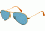 Ray-Ban Aviator Small Metal Sunglasses RB3044 112/62-52 - Matte Gold Frame, Light Blue Lenses