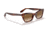Ray-Ban Lady Burbank RB2299 Sunglasses, Clear Gradient Brown Lenses, Striped Havana, 52, RB2299-954-51-52