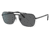 Ray-Ban RB3636 New Caravan Sunglasses, Black Frame, Dark Grey Lens, 55, RB3636-002-B1-55
