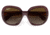 Ray-Ban RB4098 Jackie Ohh II Sunglasses - Womens, Transparent Dark Brown Frame, Grey Gradient Brown Lens, Polarized, 60, RB4098-6593T5-60