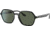 Ray-Ban RB4361F Sunglasses, Dark Green Lenses, Black, 54, RB4361F-601-71-54