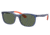 Ray-Ban RJ9076S Sunglasses - Kids, Transp Blue On Rubber Orange Frame, Dark Green Lens, 49, RJ9076S-712471-49