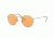 Ray-Ban Round Metal Sunglasses - Men's, Silver Frame, Orange 53 mm Lenses, RB3447-9065V9-53