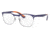 Ray-Ban RY1054 Progressive Prescription Eyeglasses, 47mm, Silver On Top Matte Blue, RY1054-4073-47-PRO