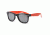 Real Kids Shades Black Square Frame/Neon Orange Temples Polycarbonate Frame with Silver Mirror Lens 10+, Unisex 10SWGBKOR