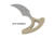 Reapr Tac Talon Fixed Blade Knife, 3in, 420 Stainless Steel, Talon Blade, Black / Desert Tan, 11041