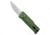 Reate Knives Reate EXO Mini Drop Point Gravity Knife Green Frag Aluminum 2.6&quot; Satin, Green, Elmax, adult, BHQ-223215