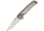 Reate Knives Wave Titanium Framelock Folding Knife,3.25in,Bohler M390 Steel,Stonewash,Stonewash Titanium Handle REAWAVE