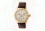 Bhutan Genuine Leather Mens Watch,White Dial,Gold Case,Brown