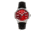 Reign Henry Automatic Canvas-Overlaid Leather-Band Watch w/Date, Red - Mens, REIRN6205