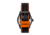 Reign Reign Elijah Automatic Rubber Inlaid Leather-Band Watch W/Date, Black/Orange, One Size, REIRN6505