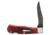 Remington 2014 The Forrester Jr. Damascus Bullet Knife Blade 2.75 Inches Closed 3.625 Inches Auburn Bone Handle With Bullet Shield