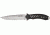 Remington FAST Fixed Knife, 440 stainless partially serrated clip point matte , Black rubber overcoat handle R19785