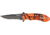 Remington Medium FAST Fold Knife, 440 stainless partially serrated clip point black , MossyOak Blaze camo rubber R19771