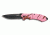 Remington Sportsman Series F.A.S.T. 2.0 Medium Folding Knife, 3.25 in Blade Length, Mossy Oak Pink Camo Aluminum Handle R11609
