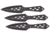 Renegade Tactical Steel Triple Set Throwing Knives, Silver RT127
