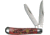 Roper Knives Peanut Jigged Folding Knife,Standard Edge,Clip and Spey,Red,Bone Handle RP0006CRB