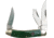 Roper Knives Sowbelly Stockman Folding Knife, Satin 1065 Carbon Steel Large Clip, Small Clip, Spey Blades, Green Smooth Bone Handle, RP0010CGB