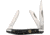 Roper Knives Stockman Jigged Black Bone Folding Knife,Standard Edge,Clip,Spey and Sheepsfoot,Black Handle RP0001CBK
