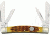 Rough Rider Congress Fold knife, SS twin sheepsfoot, pen and coping blade, Amber jigged bone handles RR053