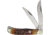 Rough Rider Jumbo Trapper Brown Stag Bone Folding Knife, Mirror SS Clip And Wharncliffe Blades, Brown Stag Bone Handle, KB283R