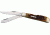Rough Rider Lockback Trapper Fold Knife, 440 SS clip and spey blade, Amber jigged bone handle RR1069