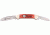 Rough Rider Mini Canoe Fold Knife, SS spear and pen blade, Red jigged bone handle RR271