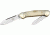 Rough Rider Mini Canoe Fold Knife, SS spear and pen blade, White smooth bone handle RR055